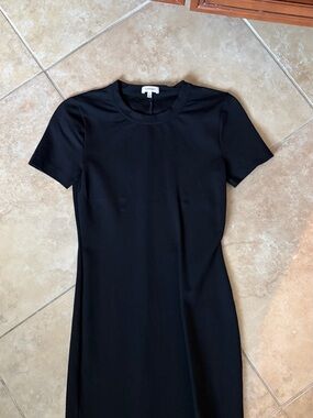 Aritzia Black Short Sleeve Crewneck Mini Dress
